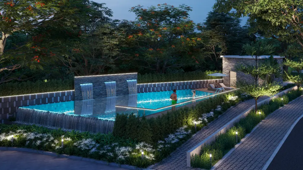 Pool Night View